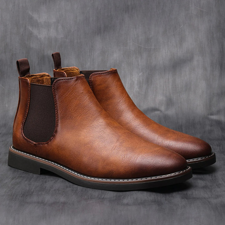 Reid | Men's Chelsea Boots Leather Elastic Side Panel