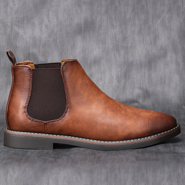 Reid | Men's Chelsea Boots Leather Elastic Side Panel