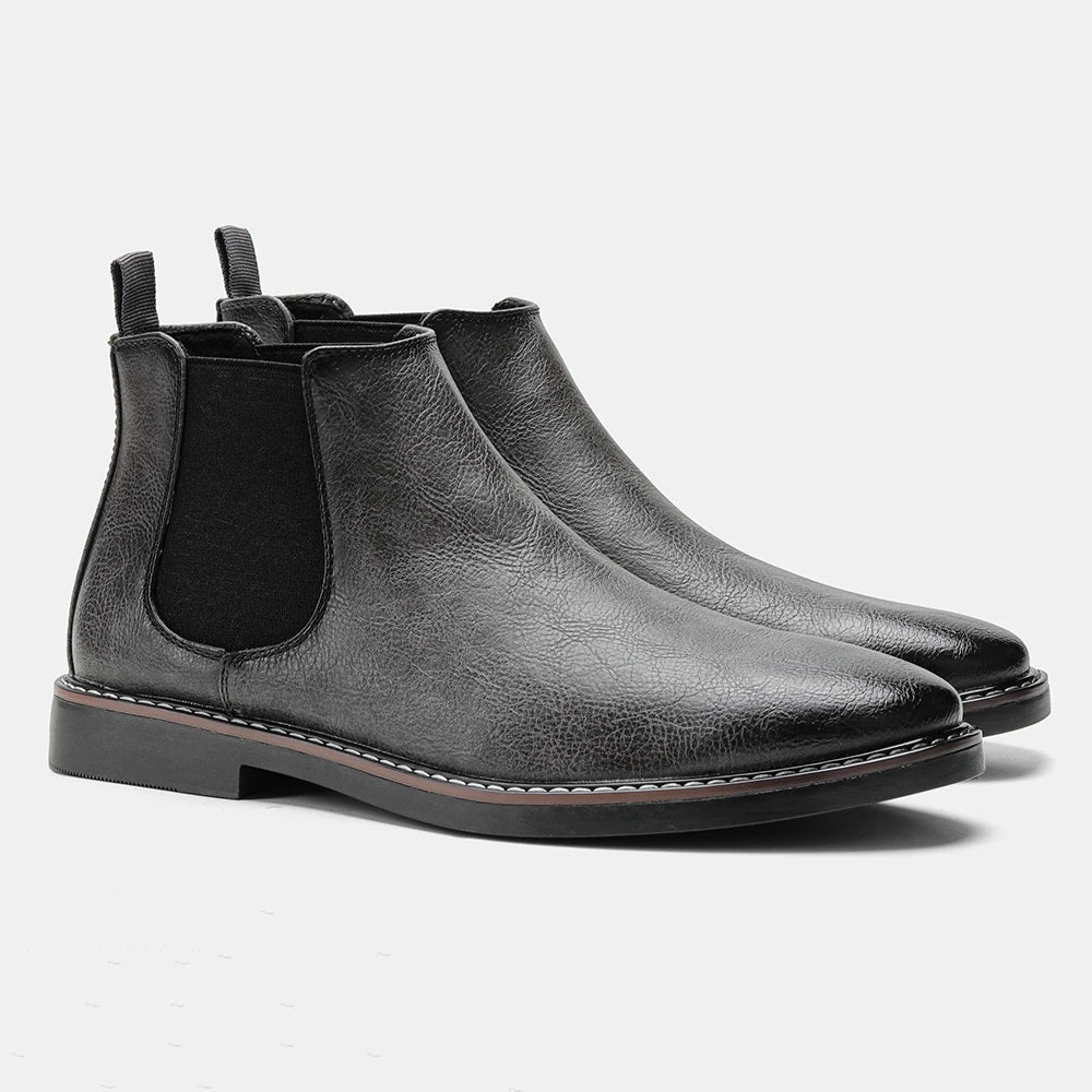 Reid | Men's Chelsea Boots Leather Elastic Side Panel