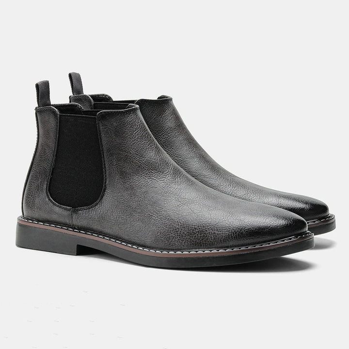 Reid | Men's Chelsea Boots Leather Elastic Side Panel