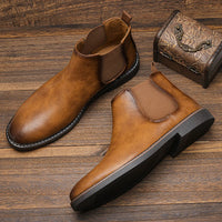 Reid | Men's Chelsea Boots Leather Elastic Side Panel