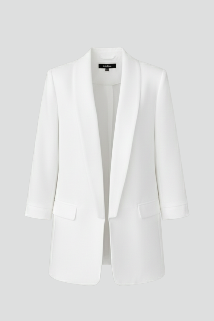 Lena | Women's Open Front Blazer with Ruched Sleeves