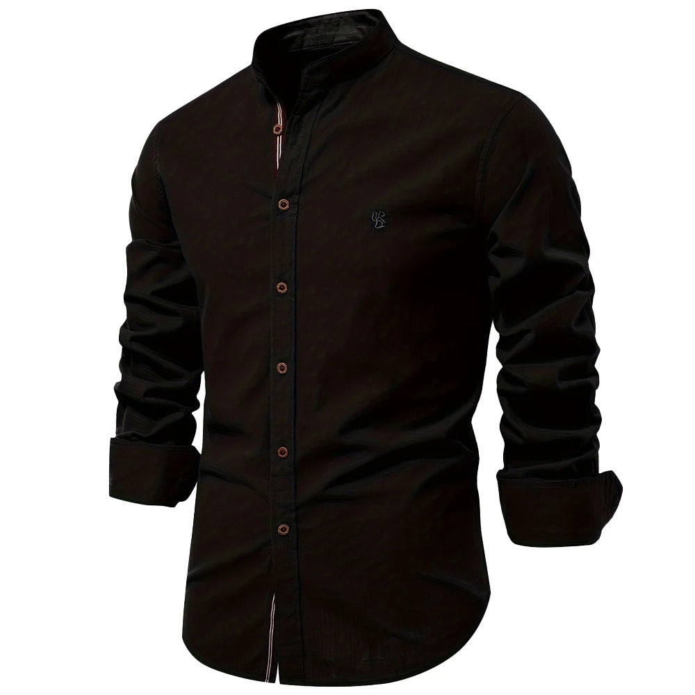 Bandit | Mandarin Collar Linen Mens Smart Casual Shirt