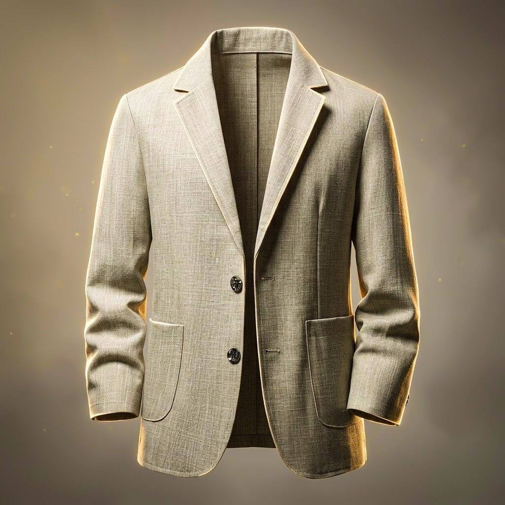 Rafton | Linen Blazer with Notch Lapel and Patch Pockets