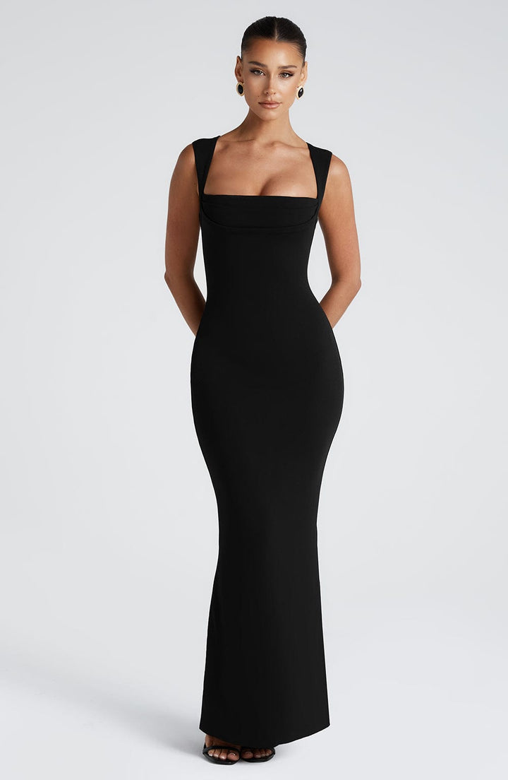 Serena | Square Neck Sleeveless Formal Maxi Dress