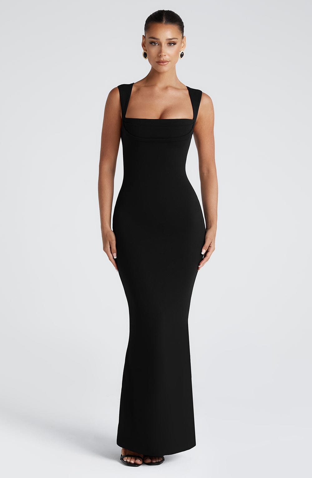 Serena | Square Neck Sleeveless Formal Maxi Dress