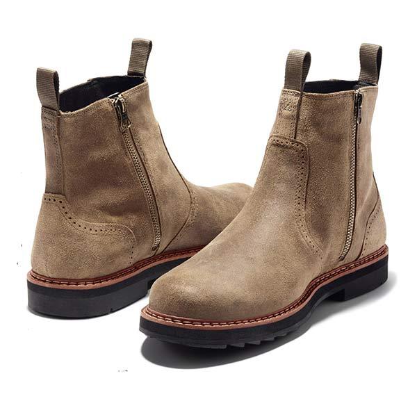 Knox | Men's Chelsea Boots Suede Brogue Welt Detail