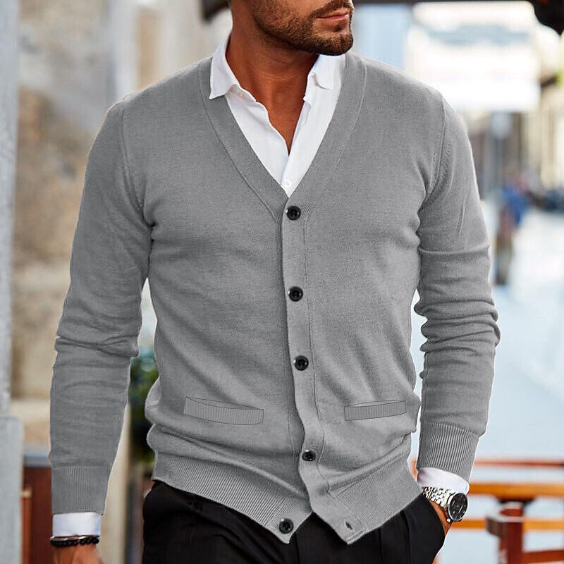 Aldwick | Classic V-Neck Button-Front Cardigans for Men