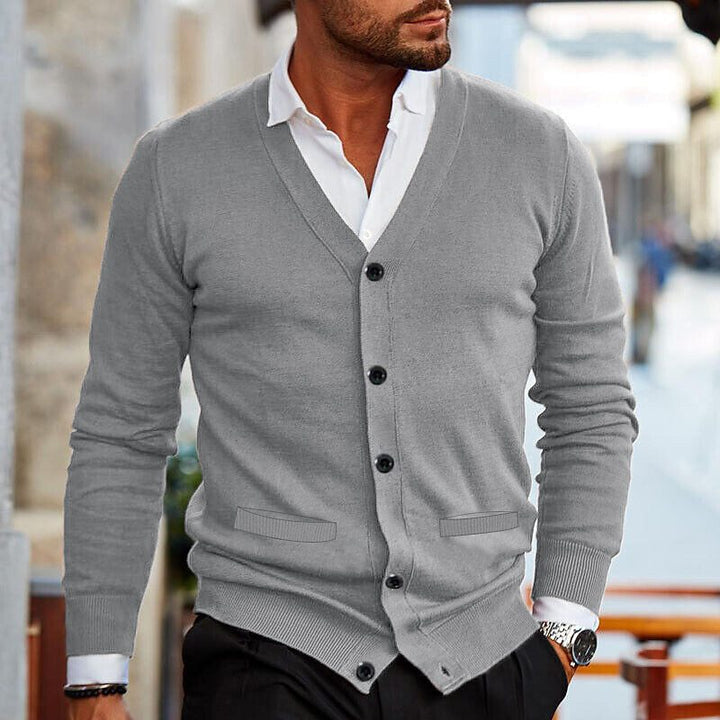 Aldwick | Classic V-Neck Button-Front Cardigans for Men