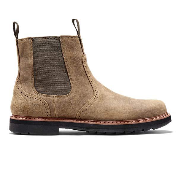 Knox | Men's Chelsea Boots Suede Brogue Welt Detail