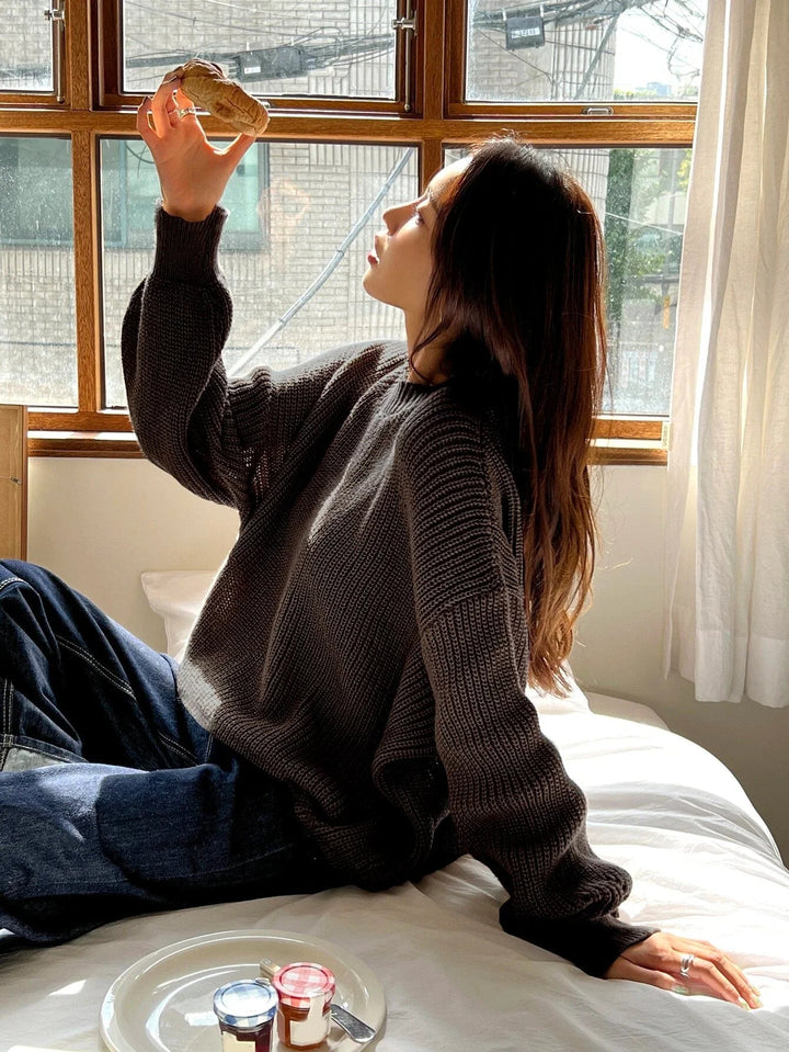 Reese | Women's Knitted Sweater Oversized Chunky Ribbed