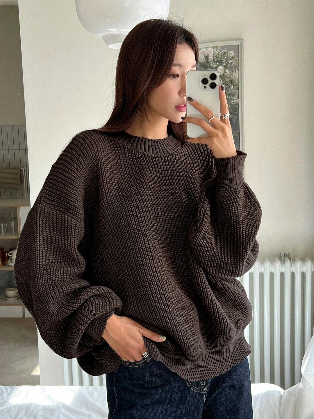 Reese | Women's Knitted Sweater Oversized Chunky Ribbed
