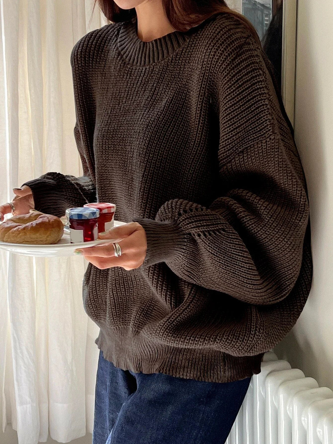 Reese | Women's Knitted Sweater Oversized Chunky Ribbed