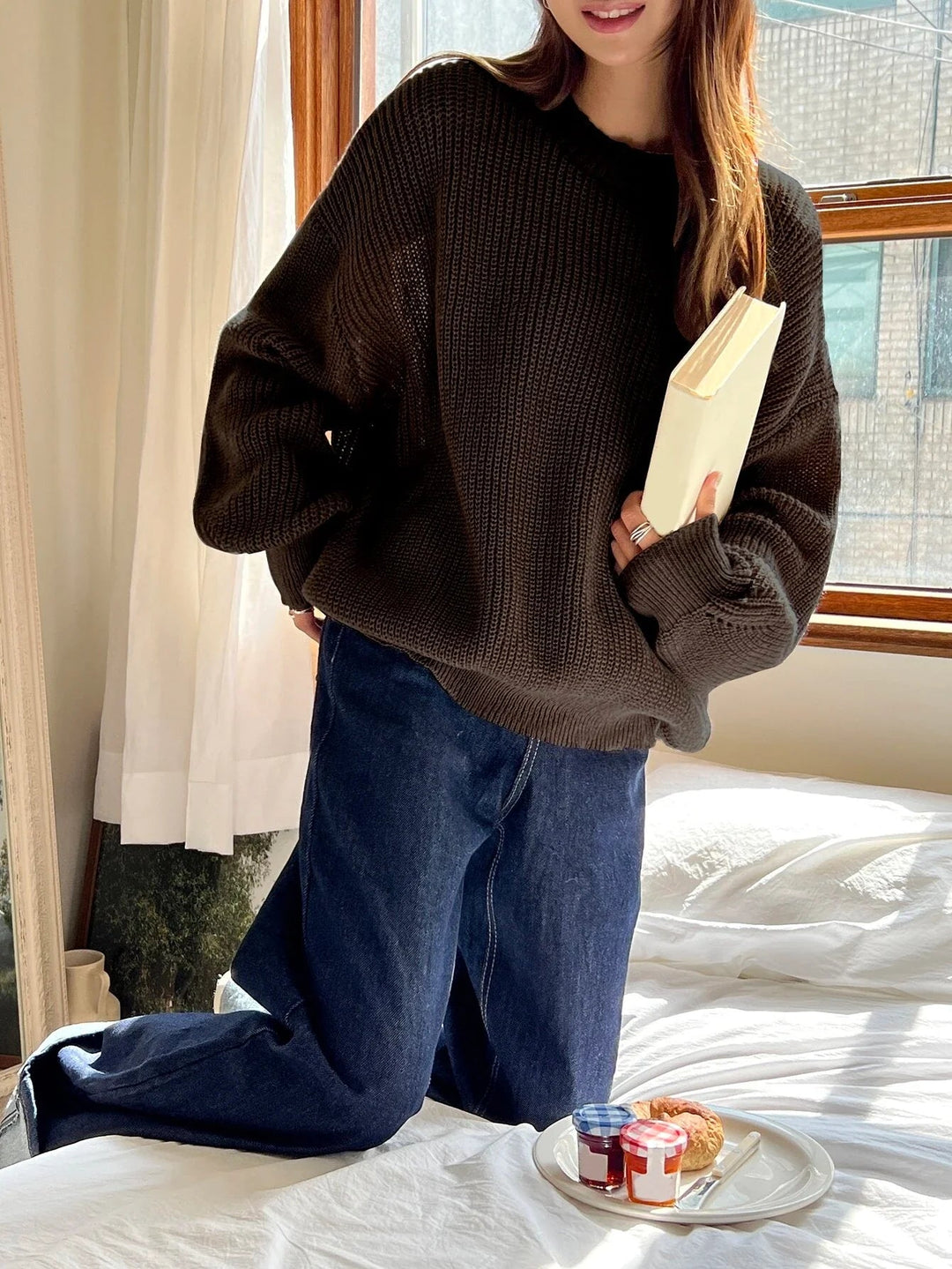 Reese | Women's Knitted Sweater Oversized Chunky Ribbed