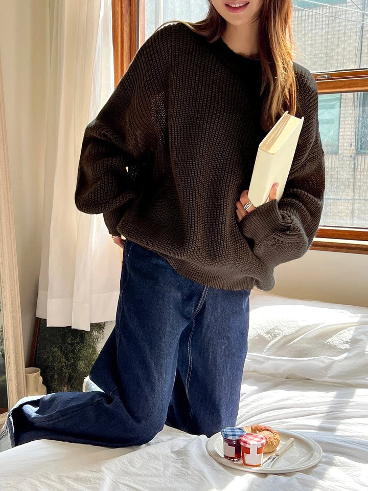 Reese | Women's Knitted Sweater Oversized Chunky Ribbed