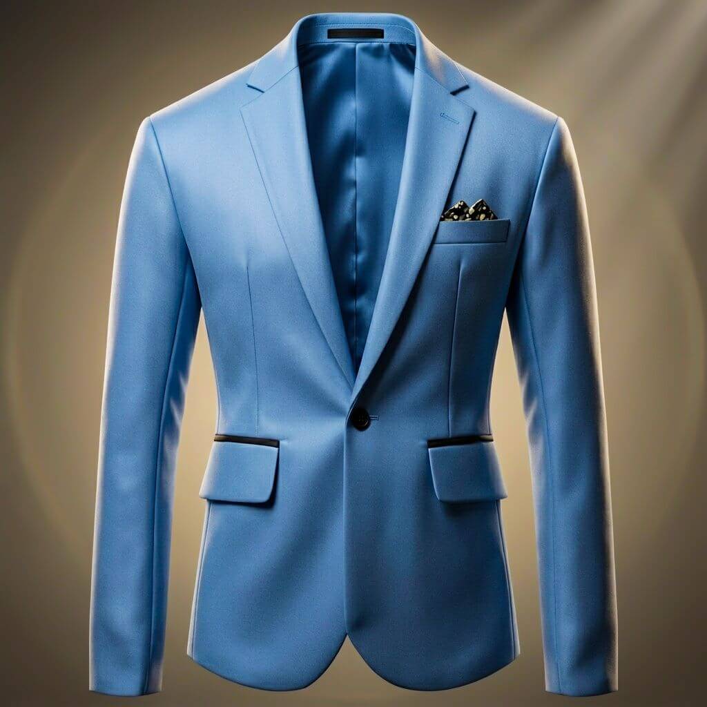 Sterling | Classic Single Button Blazer with Pocket Square
