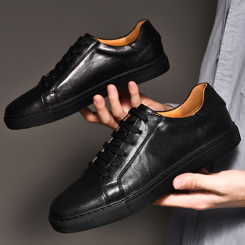 Emerson | Men's Classic Leather Sneakers – Everyday Lace-Up Comfort