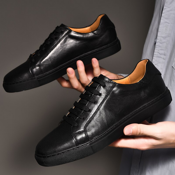 Emerson | Men's Classic Leather Sneakers – Everyday Lace-Up Comfort