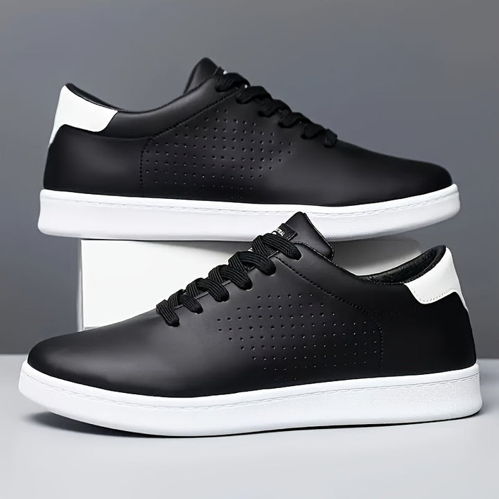 Paxton | Perforated Lace-Up Men's Sneakers with Contrast Heel Tab