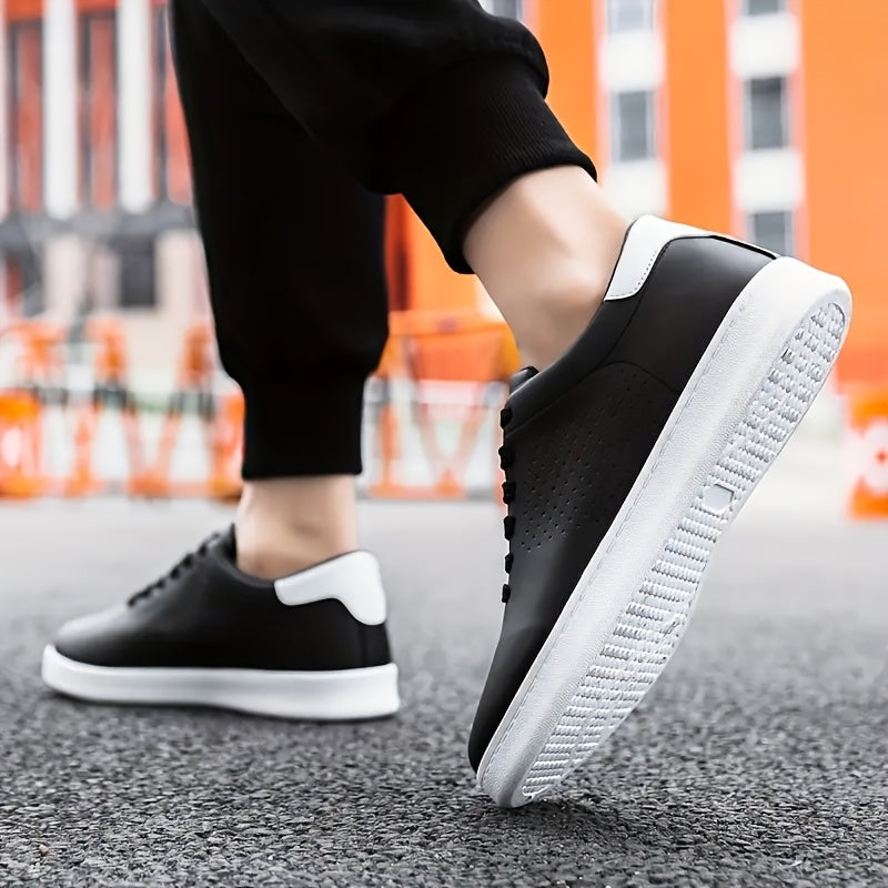 Paxton | Perforated Lace-Up Men's Sneakers with Contrast Heel Tab