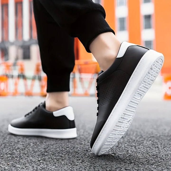 Paxton | Perforated Lace-Up Men's Sneakers with Contrast Heel Tab