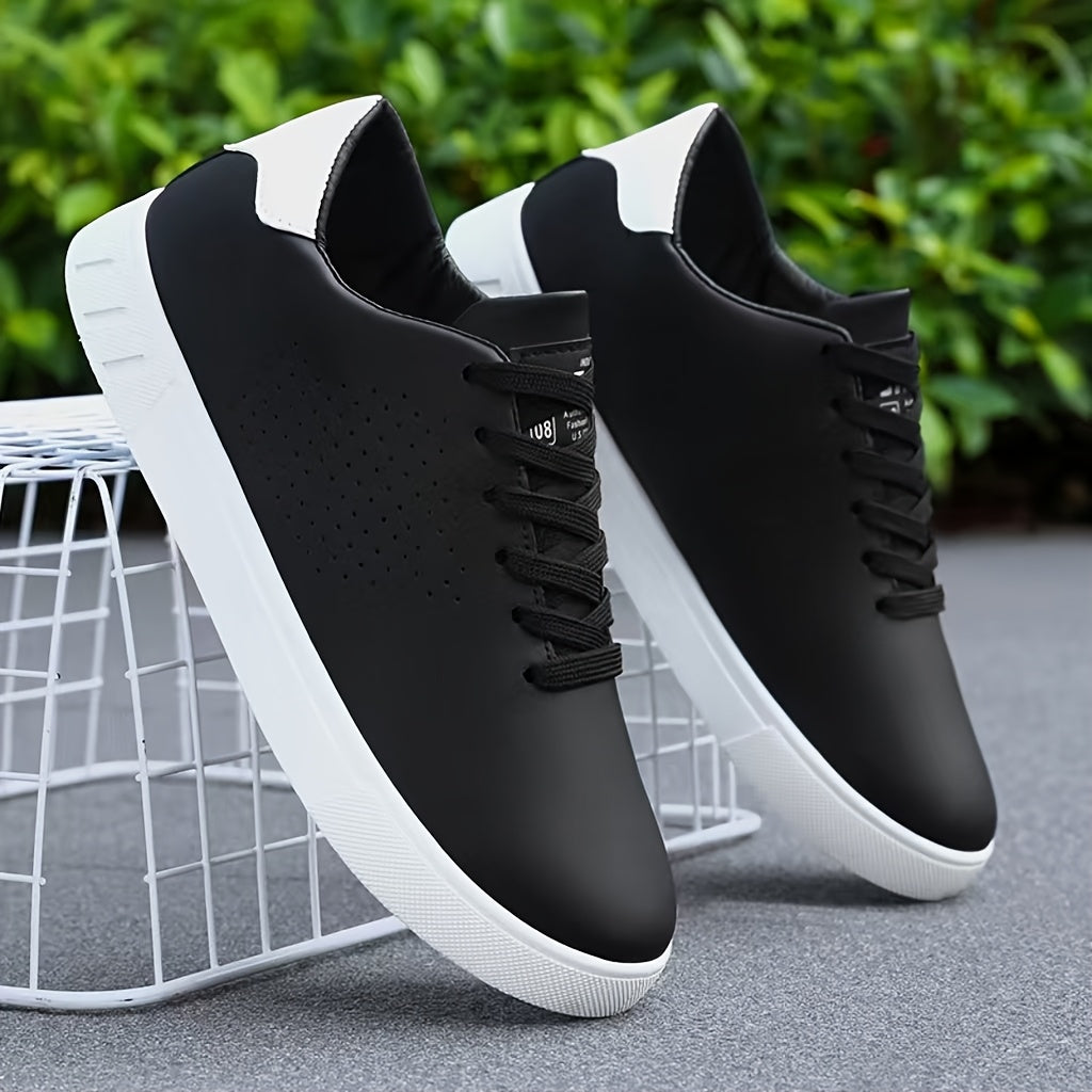Paxton | Perforated Lace-Up Men's Sneakers with Contrast Heel Tab
