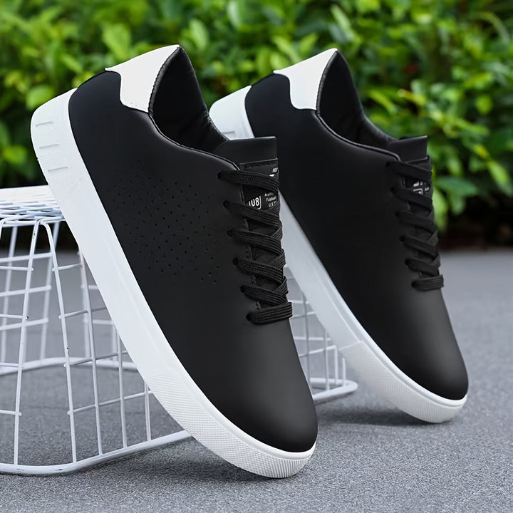 Paxton | Perforated Lace-Up Men's Sneakers with Contrast Heel Tab