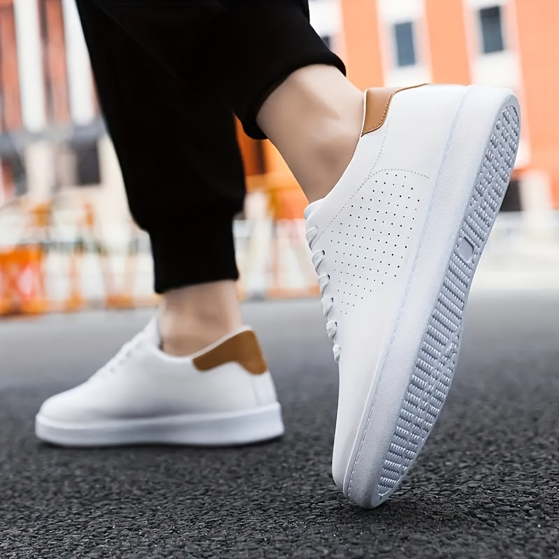 Paxton | Perforated Lace-Up Men's Sneakers with Contrast Heel Tab