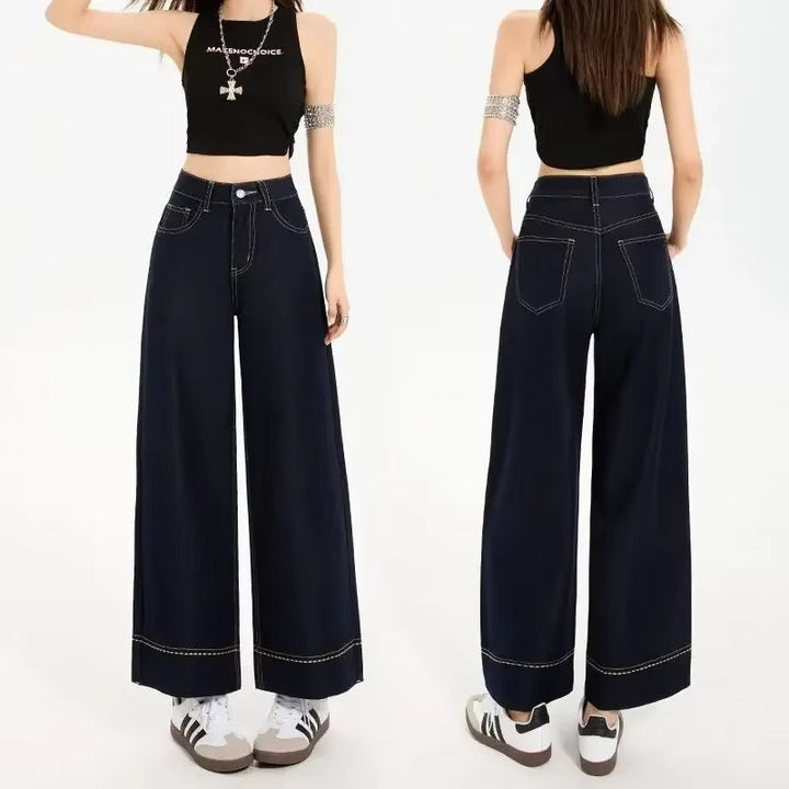 Monroe | Women's Jeans High Waist Wide Leg Stitch