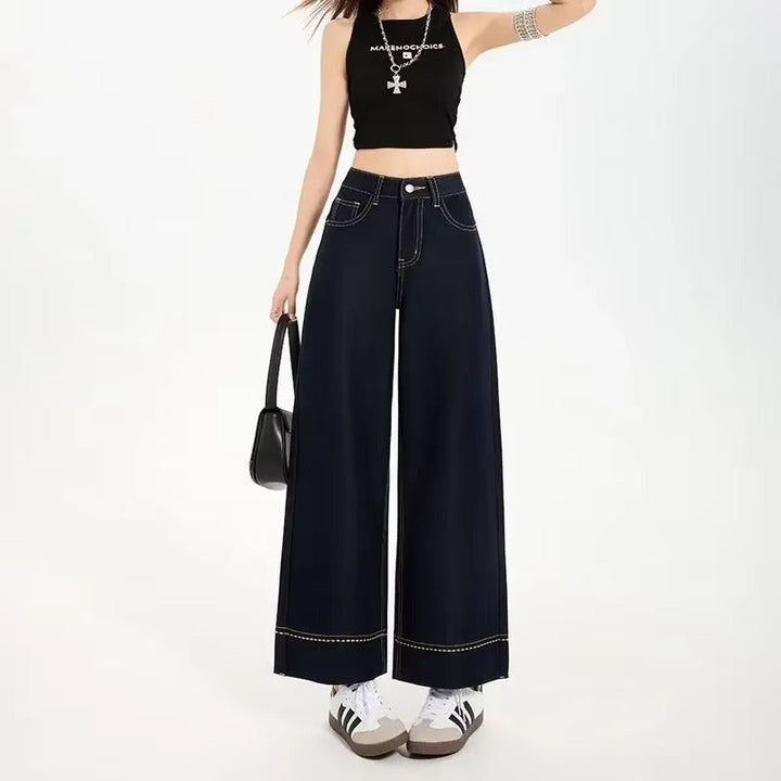 Monroe | Women's Jeans High Waist Wide Leg Stitch