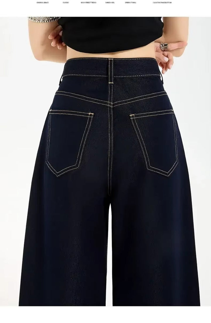 Monroe | Women's Jeans High Waist Wide Leg Stitch