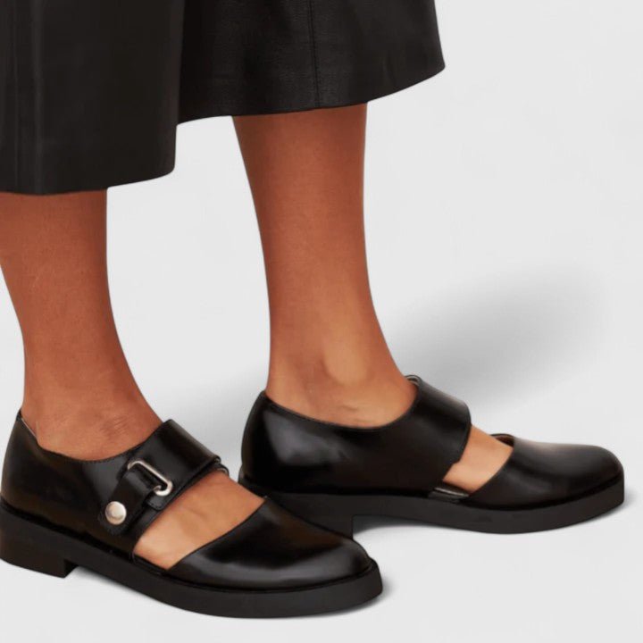 Rowan | Chunky Mary Jane Flats with Wide Ankle Strap