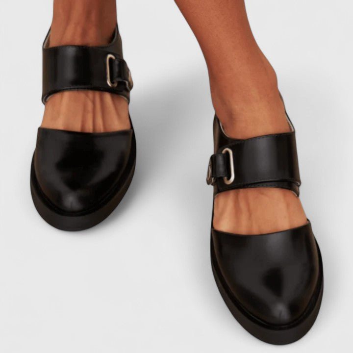 Rowan | Chunky Mary Jane Flats with Wide Ankle Strap