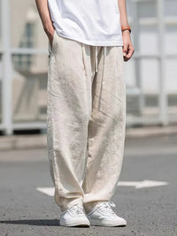 Broadwalk | Wide-Leg Drawstring Men's Linen Pants