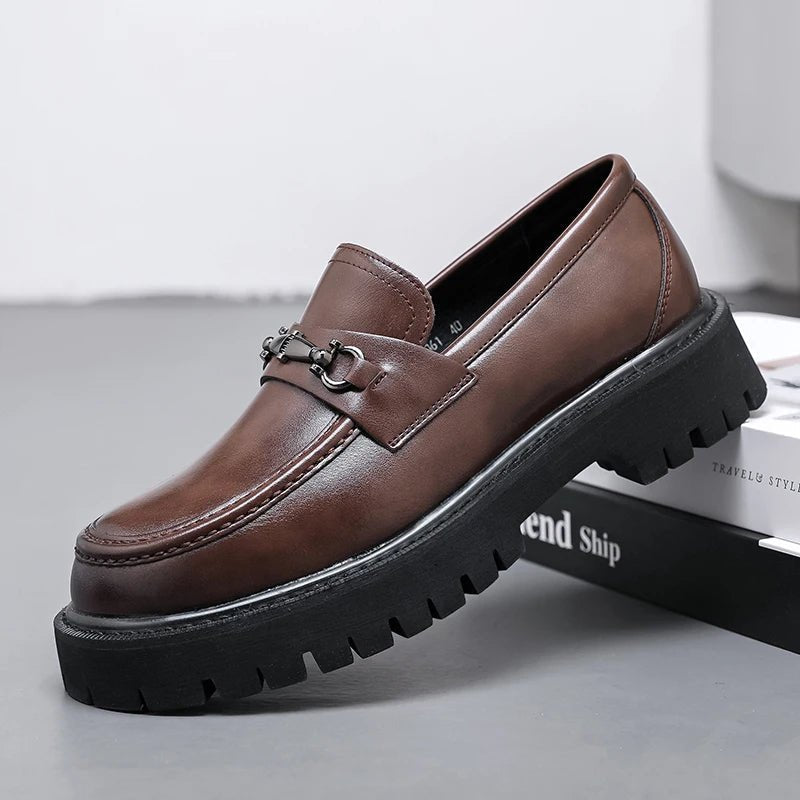 Beckett | Men's Chunky Platform Leather Loafers