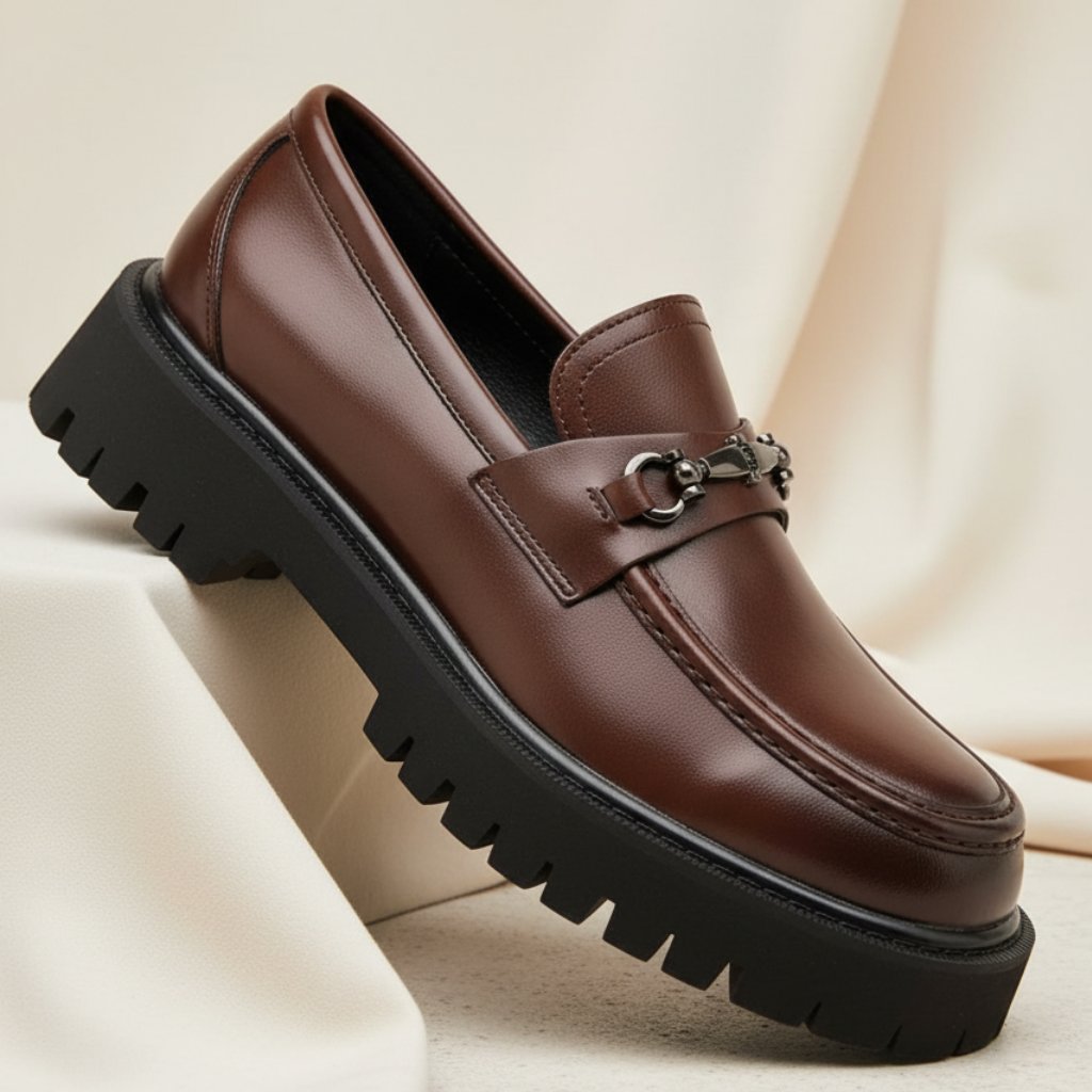 Beckett | Men's Chunky Platform Leather Loafers