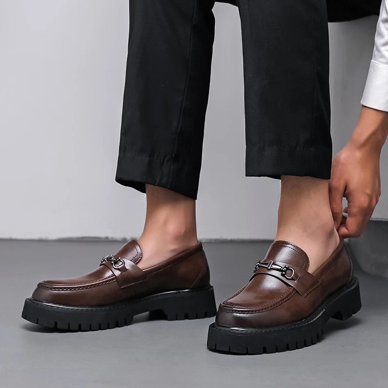 Beckett | Men's Chunky Platform Leather Loafers