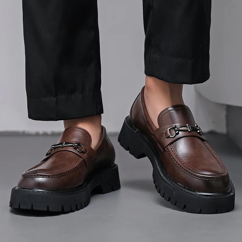 Beckett | Men's Chunky Platform Leather Loafers