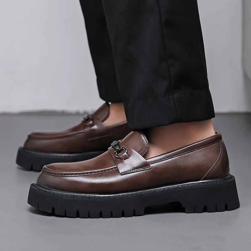 Beckett | Men's Chunky Platform Leather Loafers