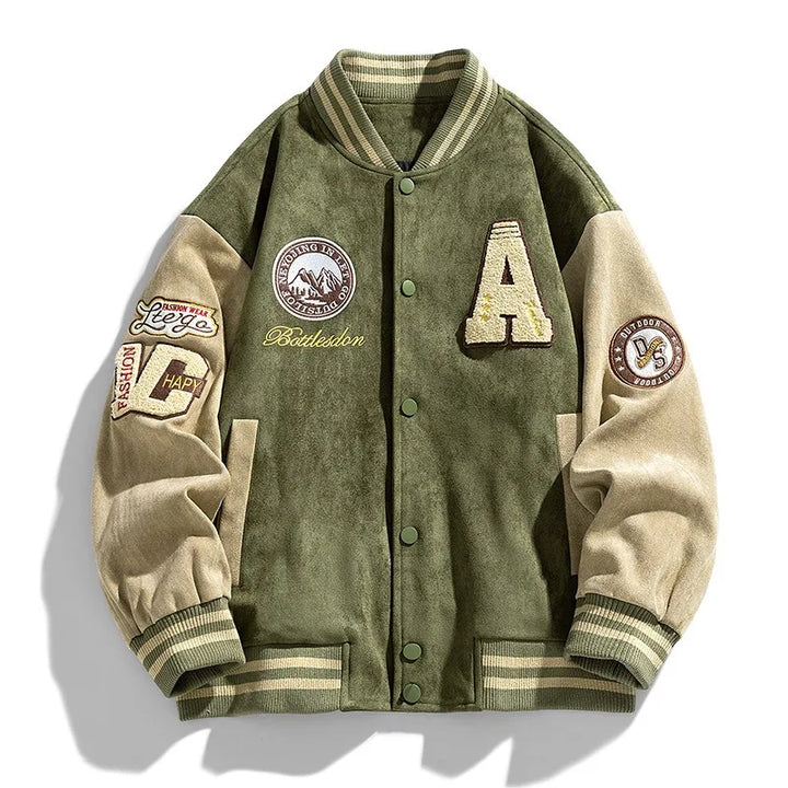 Granton | Two-Tone Varsity Patch Embroidered Bomber Jackets