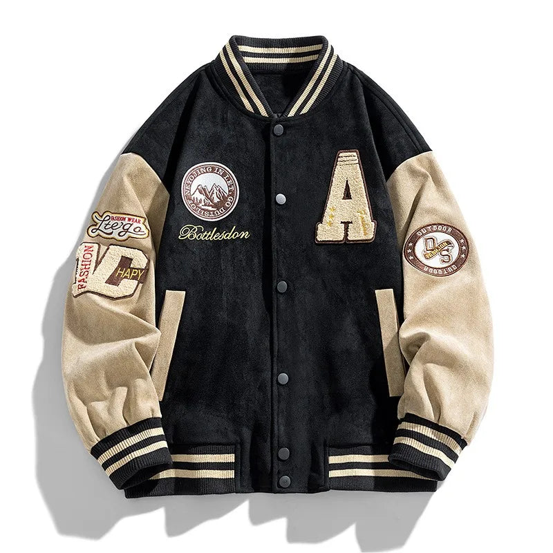 Granton | Two-Tone Varsity Patch Embroidered Bomber Jackets
