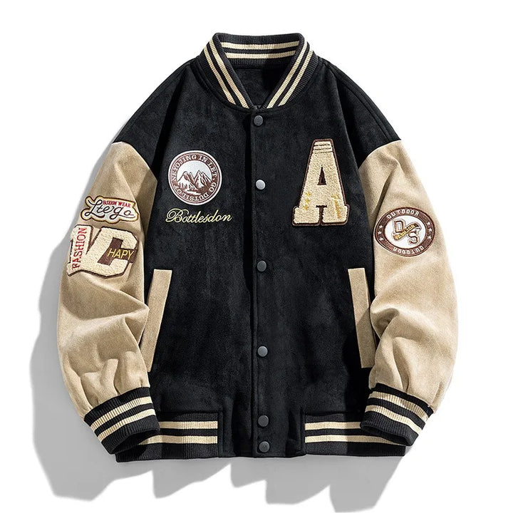Granton | Two-Tone Varsity Patch Embroidered Bomber Jackets