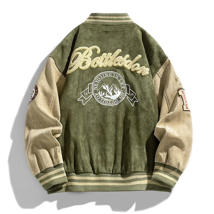 Granton | Two-Tone Varsity Patch Embroidered Bomber Jackets