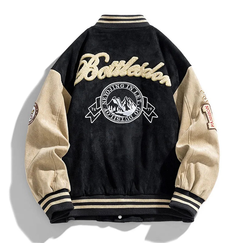 Granton | Two-Tone Varsity Patch Embroidered Bomber Jackets