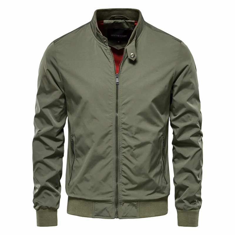 Clifton | Stand Collar Contrast Lined Men's Bomber Jackets