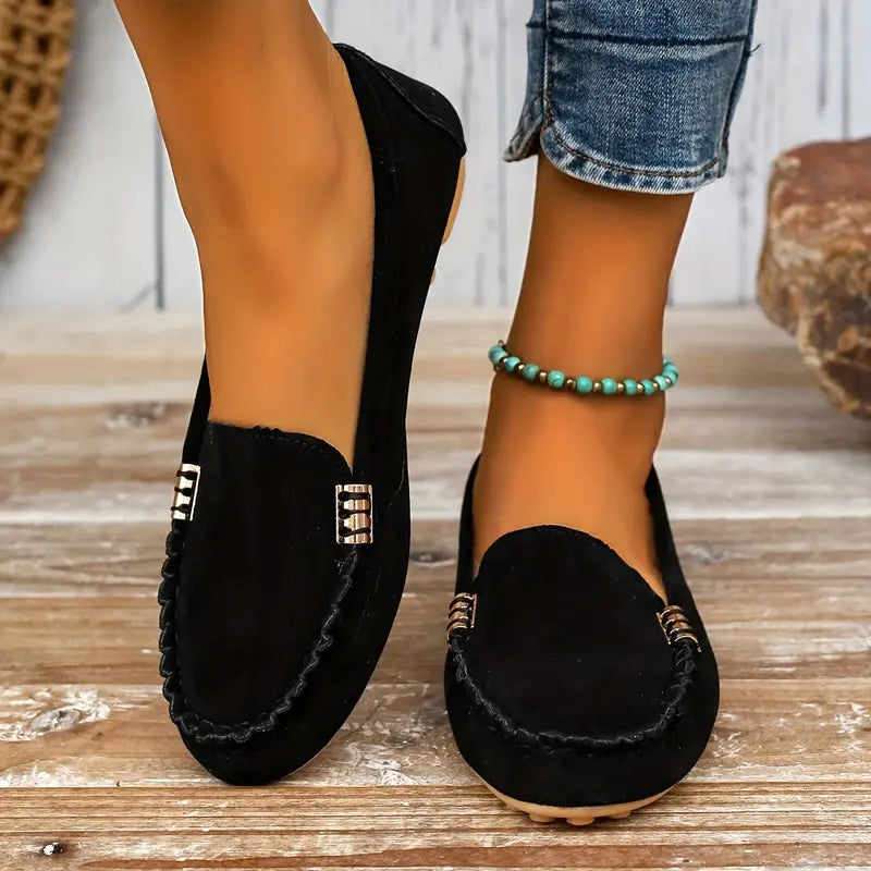 Demi | Women's Suede Slip-On Flat Loafers