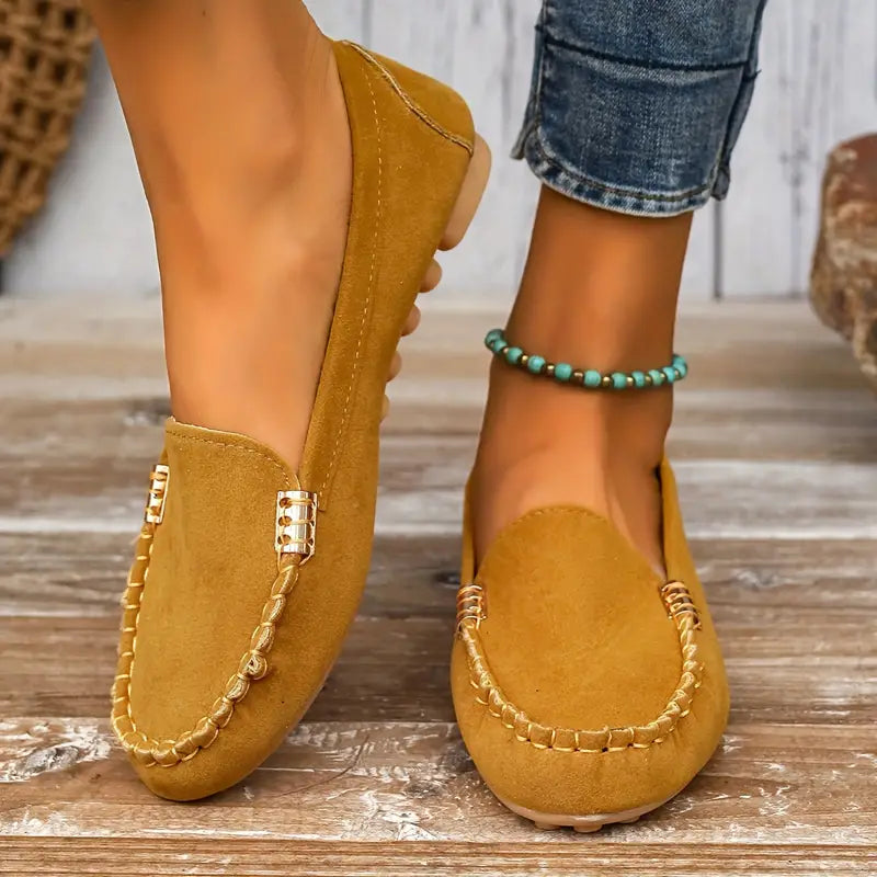Demi | Women's Suede Slip-On Flat Loafers