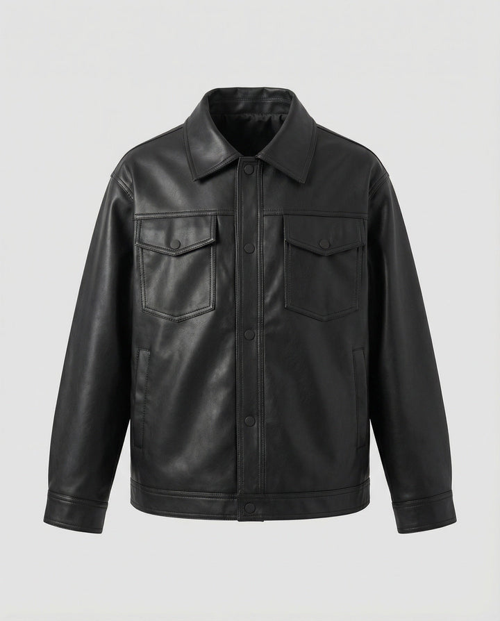 Beckett | Snap-Button Western Shirt Men's Leather Jackets