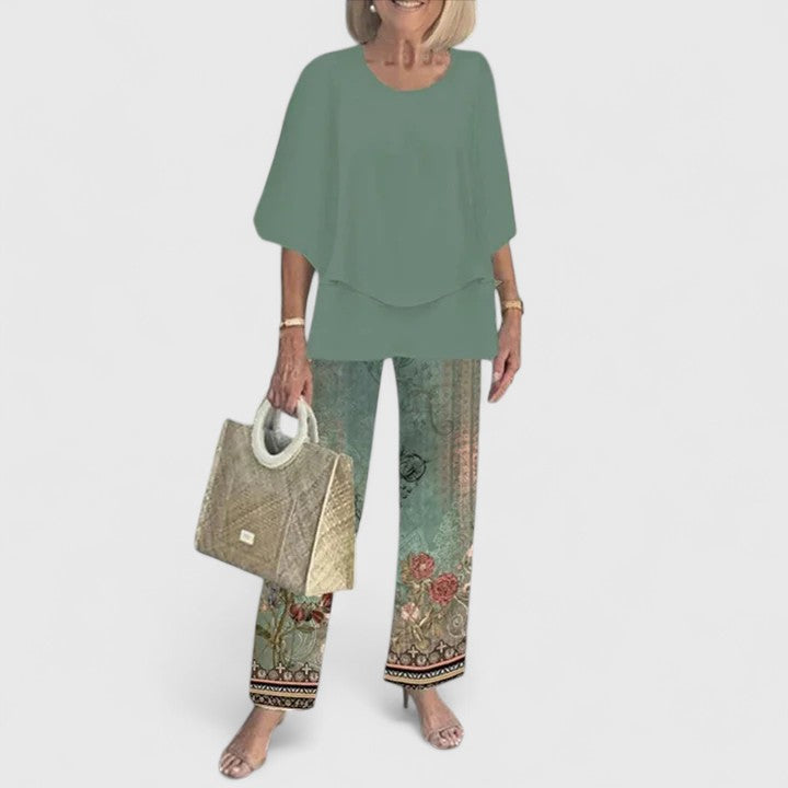 Sorrel | Layered Top & Floral Print Trouser Sets for Women