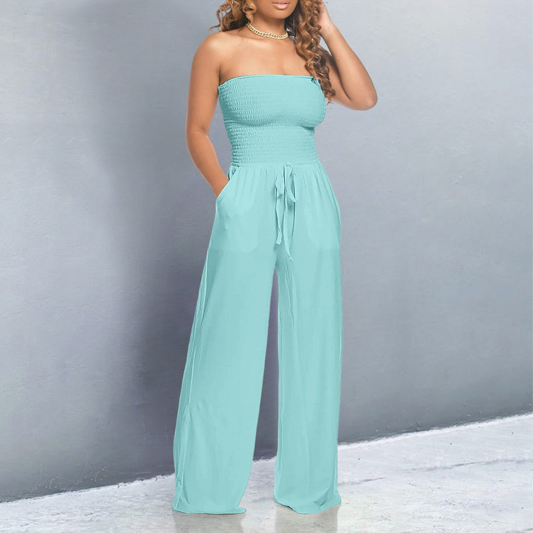 Harlow | Smocked Strapless Bardot Off Shoulder Top